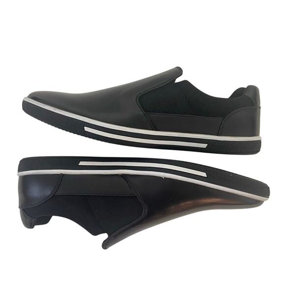 Zanzara Black Men Lucky Slip-On Sneaker Size 12 Soft Leather Padded insole New - Picture 11 of 13